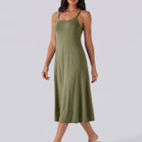 Adjustable Strap Dress Built-in Bra