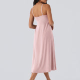 Adjustable Strap Dress Built-in Bra